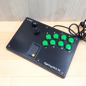 Sega Saturn console with Hori Fighting Stick, Virtua Gun, 5 games & memory Japan