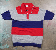Vintage 60s 70s Towncraft Polo Shirt Fits Medium Color Block J.C. Penny's Korea