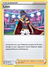 Leon Holofoil Holo Rare SWSH04: Vivid Voltage 154/185 NM