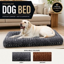 Large Dog Bed Plush Pet Mat Soft Anti Anxiety Washable Mattress Puppy Cat Beds