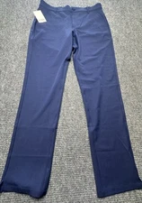 Spinn Golf Pants Mens 32 Blue Performance Stretch Straight Leg Golf Trousers
