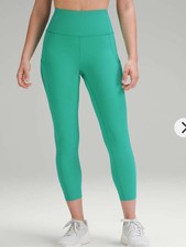 Avia Women s Core Performance High Rise Leggings Green Pockets Large 12-14 EUC