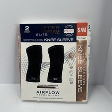 Copper Fit Elite Knee Sleeve 2 Pack Compression Brace S/M - New Open Box