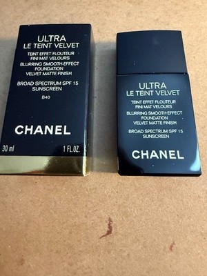 CHANEL ULTRA LE TEINT VELVET BLURRING SMOOTH-EFFECT FOUNDATION B40 SPF 15