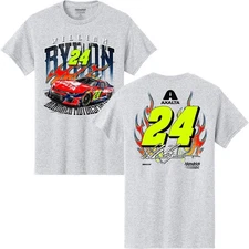 William Byron 2025 Axalta Flames Spg 2-spot T-shirt Gray .