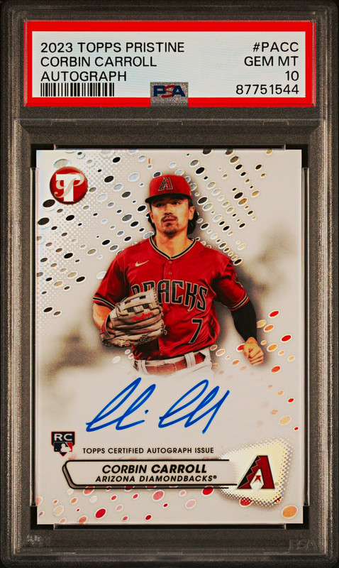 2023 Topps Pristine - Pristine Autographs Corbin Carroll #PA-CC PSA 10 (RC)