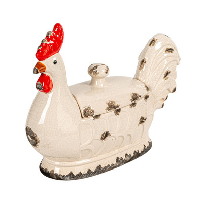 Creative Co-Op Rooster Container Lid Da2411
