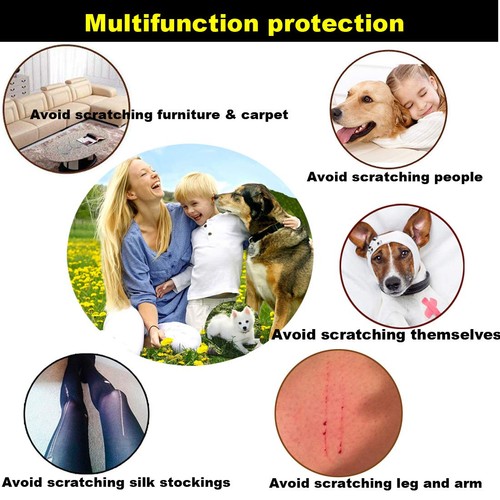 100pcs dog nail caps vitchy glitter colors pet dog soft claws nail cover for do - Picture 3 of 7