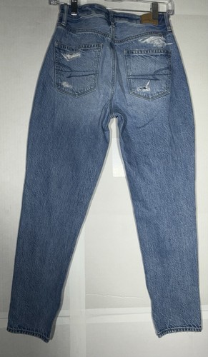 Jeans donna American Eagle Mom taglia 0 regular invecchiato vita alta - Foto 2 di 10