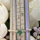 14K White Gold Round Emerald Solitaire Ring Size 9 1.792g Four Prong Estate — photo 2