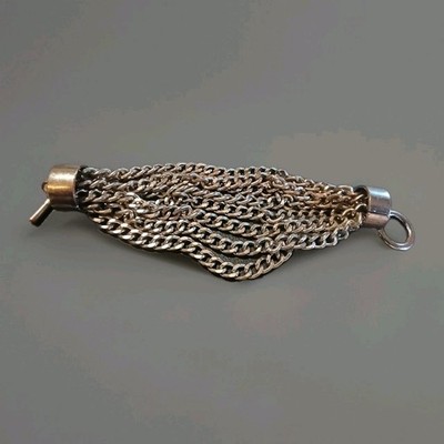 Silver Tone Multi Chain with  Toggle Clasp Bracelet  7'' 