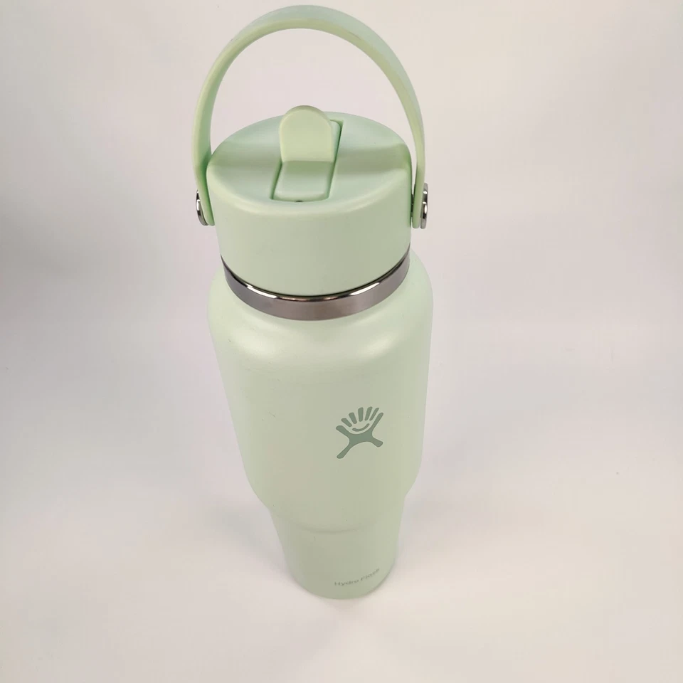 Hydro Flask 32oz Wide Mouth Straw Water Bottle Vacuum-Insulated Green - Image 2 of 4