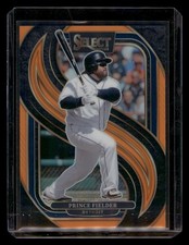 2025 Panini Select #180 Prince Fielder Orange Pulsar Prizms #/49