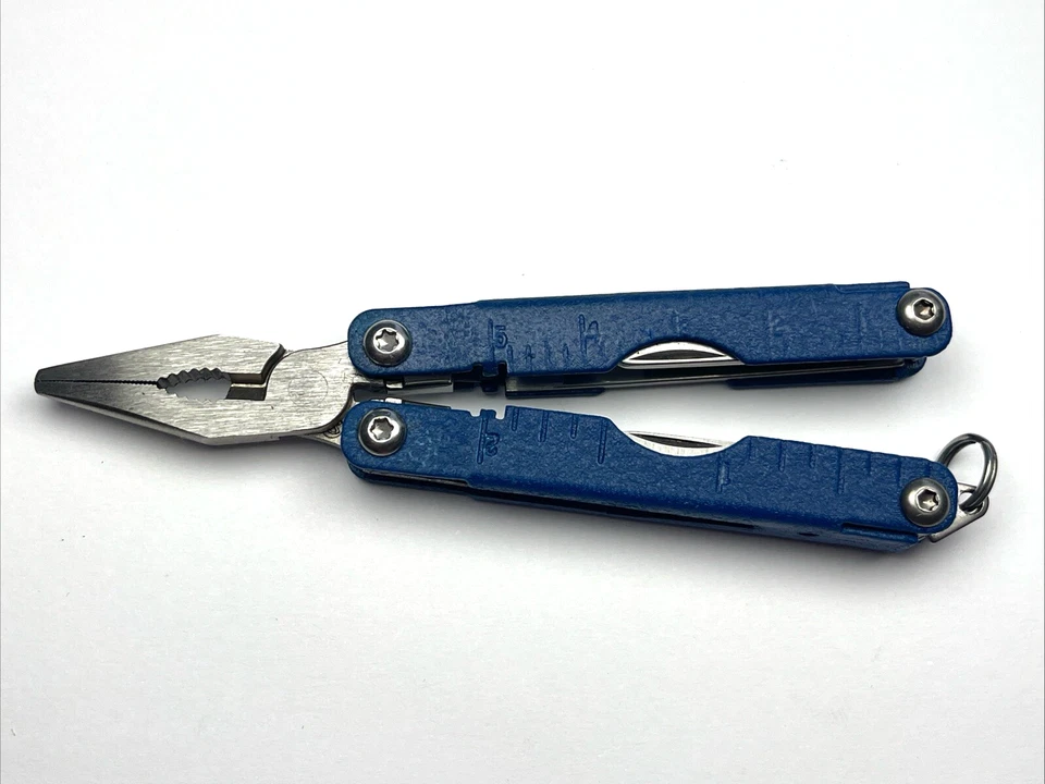 Bear & Son 153 Mini Bear Jaws Multiherramienta Manijas Azules EE. UU. Excelente Foto 2 de 4