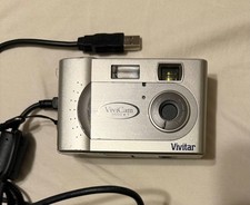 Vivitar ViviCam 3555 Digital Camera MegaPixel Silver Used, Tested, Good Cond.