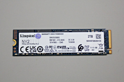 Kingston NV2 2TB 2280 M.2 NVMe SSD | PCIe 4.0 (SNV2S/2000G) 100% Health