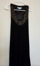 Guess by Marciano Black Studded Embellished Neckline Sleeveless Dress