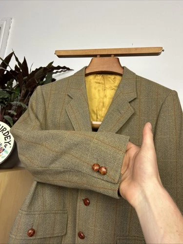 Sport Saxony Tweed Shooting Action Back HACKING Norfolk Blazer Jacket (42S) image 7