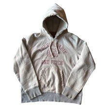 Vtg 90  s Abercrombie  Fitch Reverse Weave Heavy Heather White Gray XXL Hoodie
