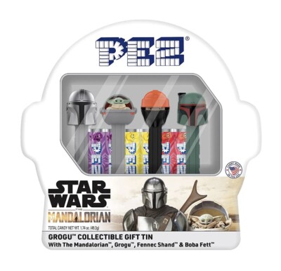Disney Star Wars Pez Dispenser Set: The Mandalorian /  Grogu Gift Tin NIB FreeSh