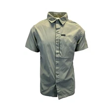 Columbia Men's Safari Green Shirt Sage Peak Woven S/S (348)