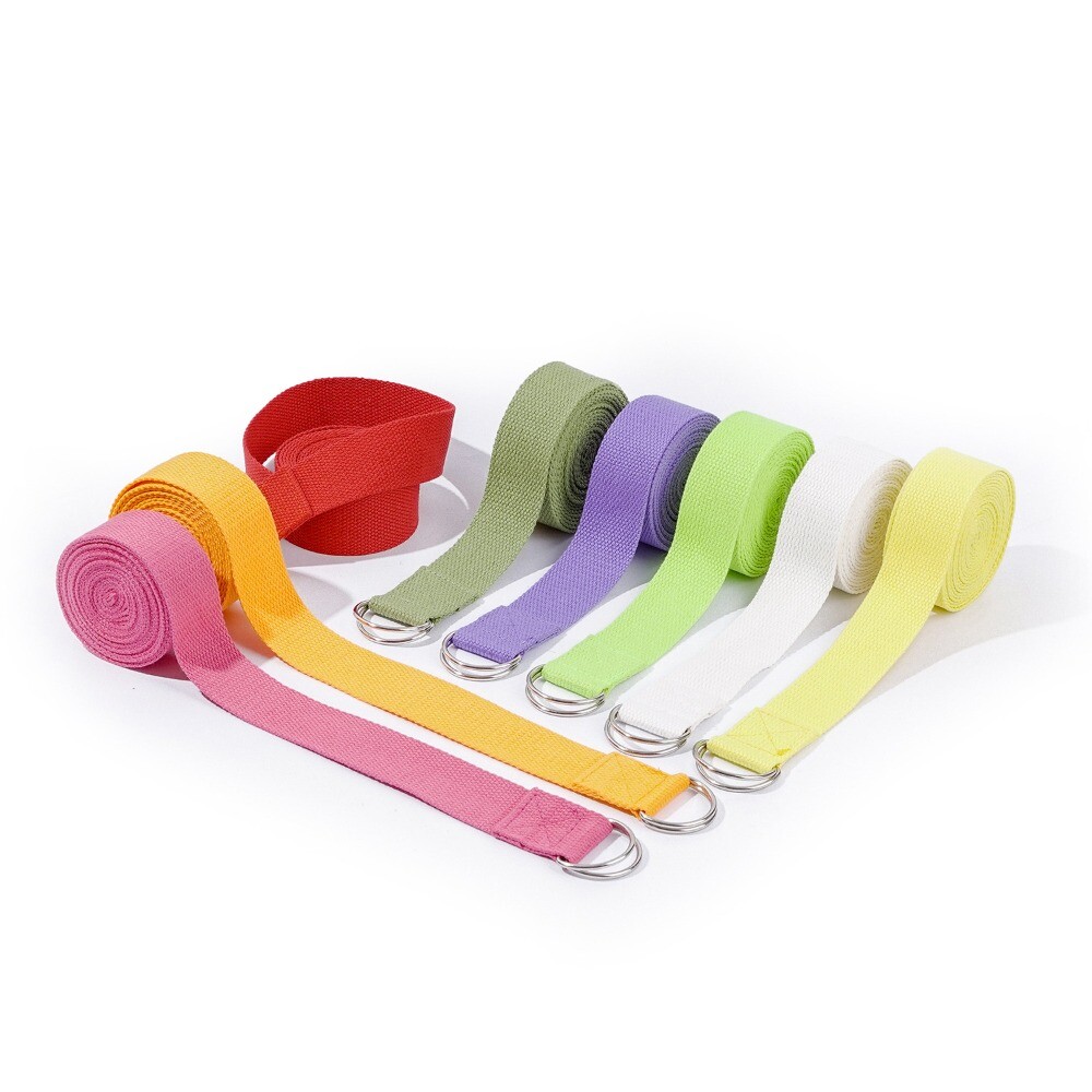 Durable Cotton Exercise Straps Adjustable DRing Buckle Yoga Belt Yoga