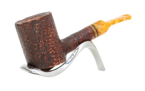 PFEIFE SAVINELLI HONIG 311 KS 6mm POKER HALBGEBOGEN WURZEL RUSTIKAL + PFEIFENPFLEGE - Bild 2 von 8