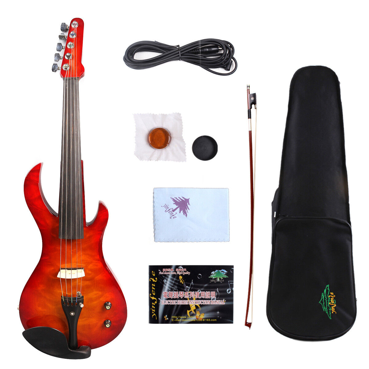 Yinfente 5String 16inch Electric Silent Viola Handmade Free Case