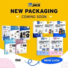 Printers Jack Sublimation Paper - 8.5 x 11 Inches, 150 Sheets 120 gsm for Any...