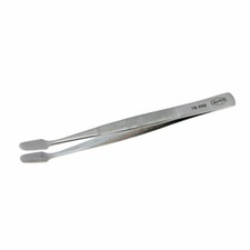 Aven 18488 Offset Spade General Purpose Tweezer, Stainless Steel, 4.125"