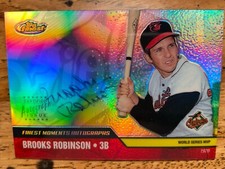 2002 TOPPS FINEST BROOKS ROBINSON AUTO #FMA-BRO 16 GOLD GLOVES HOF GREAT 3B