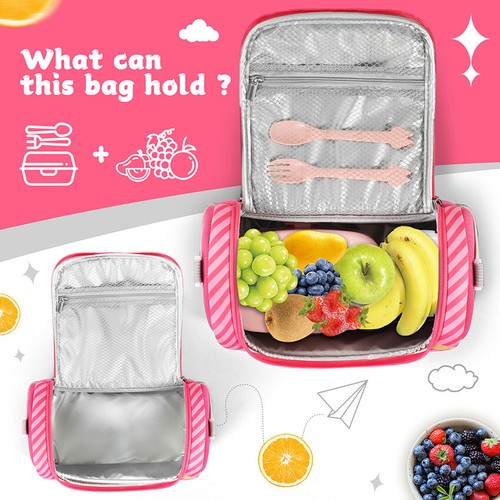 Children's Lunch Bag Large Capacity Lunch Box for School Kids Leakproof Pouch - Picture 4 of 23