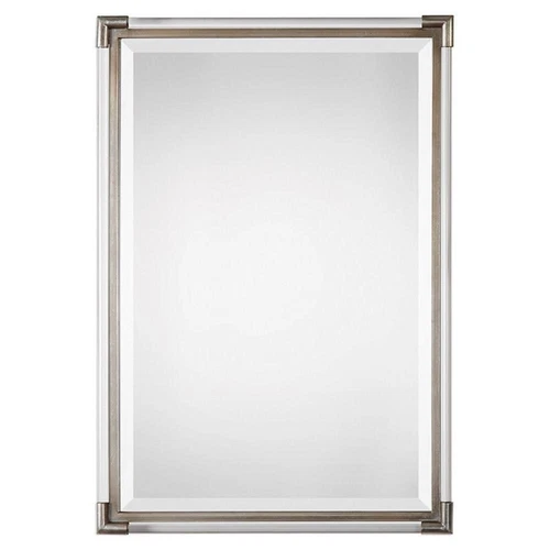 Uttermost Mackai Metal Glass Acrylic and MDF Decorative Mirror in Silver - Picture 1 of 3