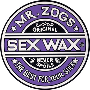 Mr-Zogs-Sex-Wax-Sticker-Purple-Surfboard-Kayak-Longboard-Skimboard-Wake-Car