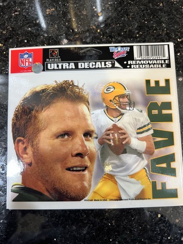 Green Bay Packers Brett Favre NFL Player 5x6 Decal - Picture 2 of 3