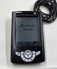 Unitech PA500 Handheld Mobile Computer Laser Barcode Scanner w Case Cable Power