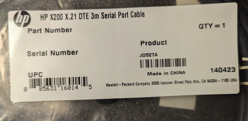 *NEW* HP JD527A X200 X.21 DTE 3m  Serial Port Cable - Image 2 of 4