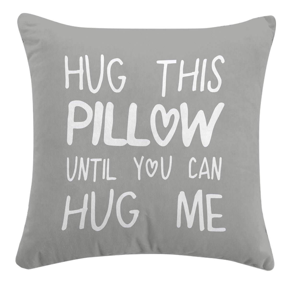 Hug This Pillow Until You Can Hug Me Throw Pillow Covers Decor for Home Bedro...
