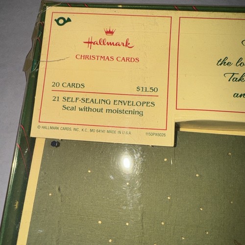 NOS VTG Hallmark Christmas Cards 20 Cards 21 Self Sealing Envelopes - old stock - Picture 4 of 6