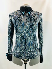Medium Western Show Pleasure Rail Shirt Jacket Clothes Showmanship Horsemanship