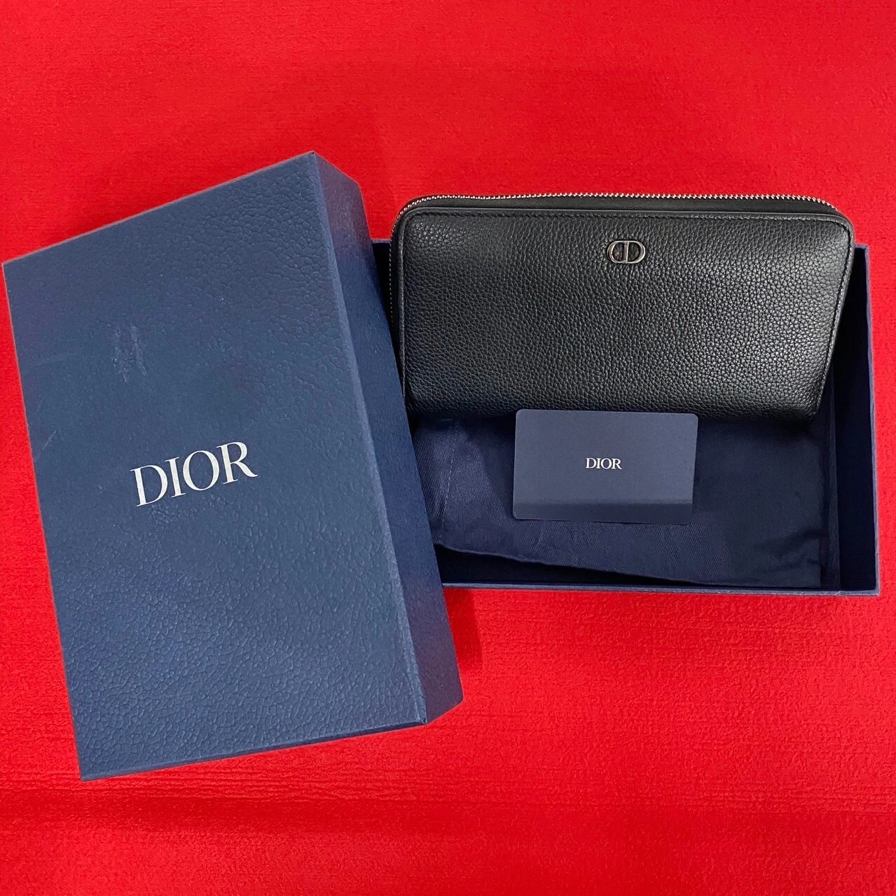 Sac à main Christian Dior CD logo métal cuir noir 85915