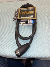 OnGuard One Mean Lock 6’ Straight Key Locking Cable. W/Light Up Keys 12mm Cable