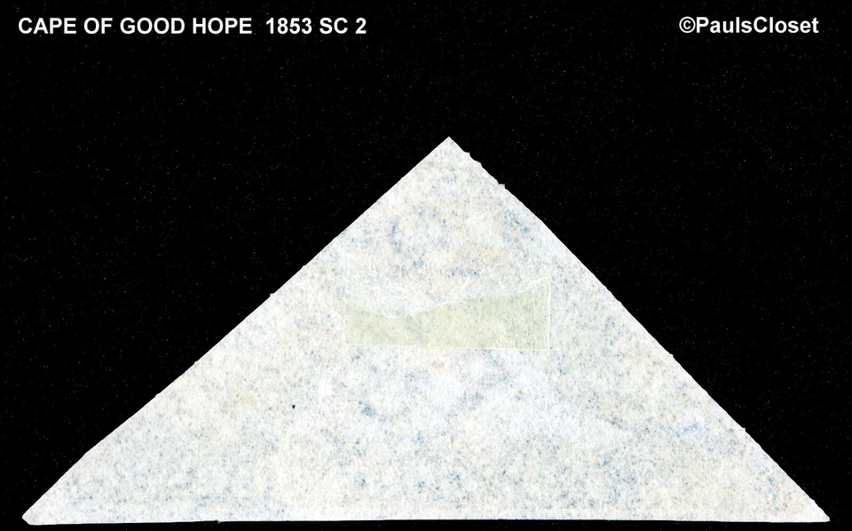 CABO DE BUENA ESPERANZA 1853 SC 2 "ESPERANZA" SENTADO 4p AZUL PROFUNDO SOBRE AZUL PR IMPERFECTO UNG FINO Foto 2 de 2