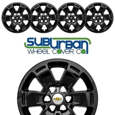 2015-2020 Chevrolet Colorado 16" GLOSS BLACK Wheel Skins # IMP-444BLK NEW SET/4