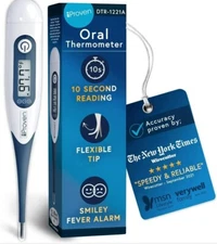 iProven Adult Digital Oral and Rectal Thermometer, Measures in 10 Seconds