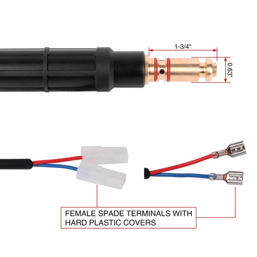 MIG Welding Gun Torch 100A 10ft Replacement for LINCOLN Magnum 100L K530-5 - Picture 4 of 5
