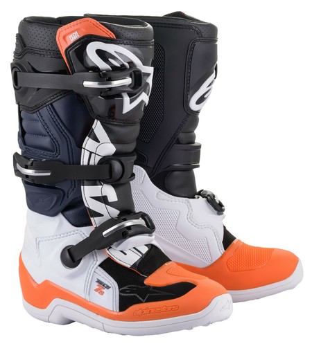 Alpinestars Tech 7S Black/White/Orange Fluo Boots-6
