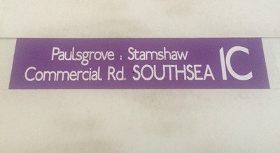 Portsmouth Bereich Bus Rollo 36'' 1c kommerzielle Straße Stamshaw Paulsgrove Southsea