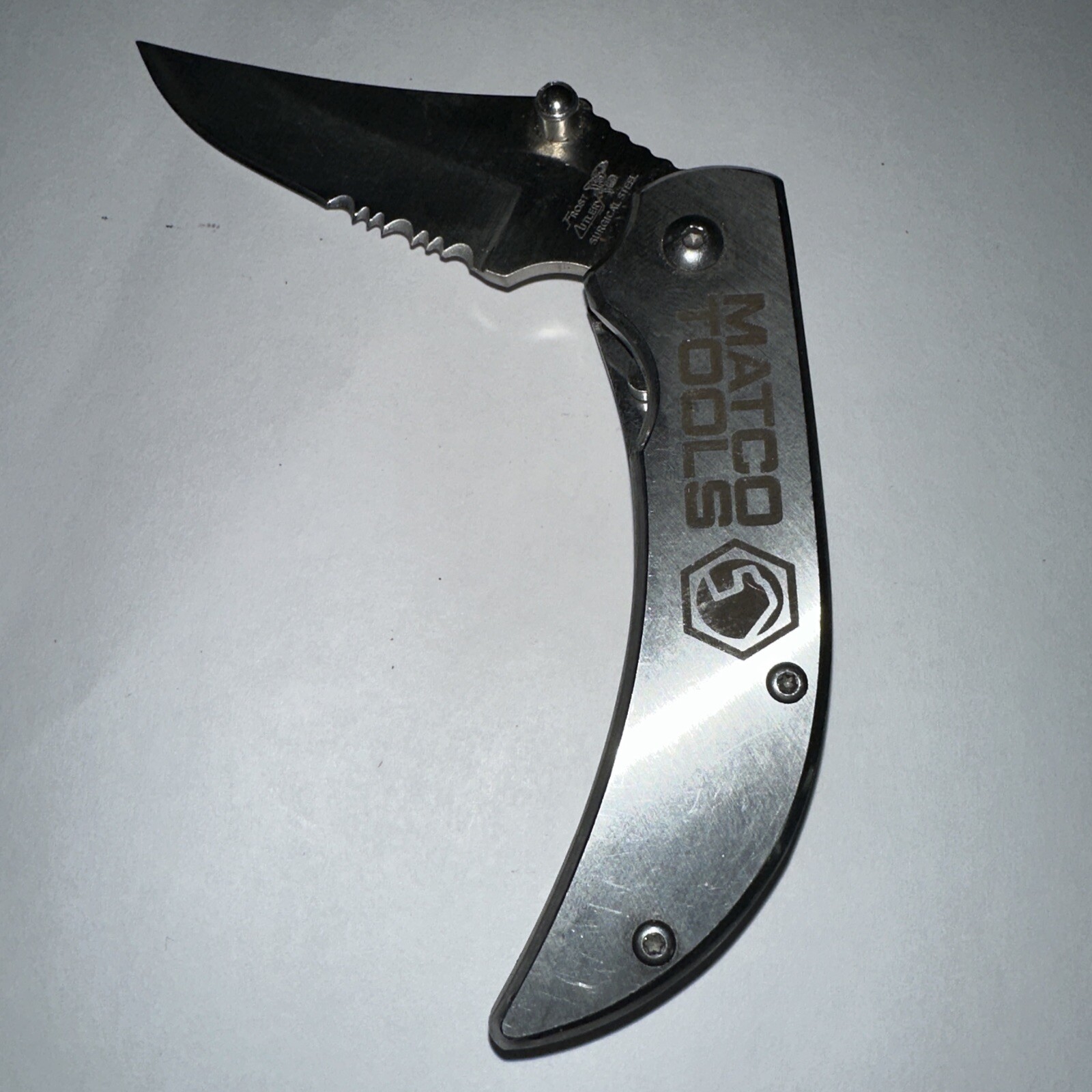 Matco Tools Quicksilver 2 Stainless Frost Cutlery Folding Pocket Knife ...