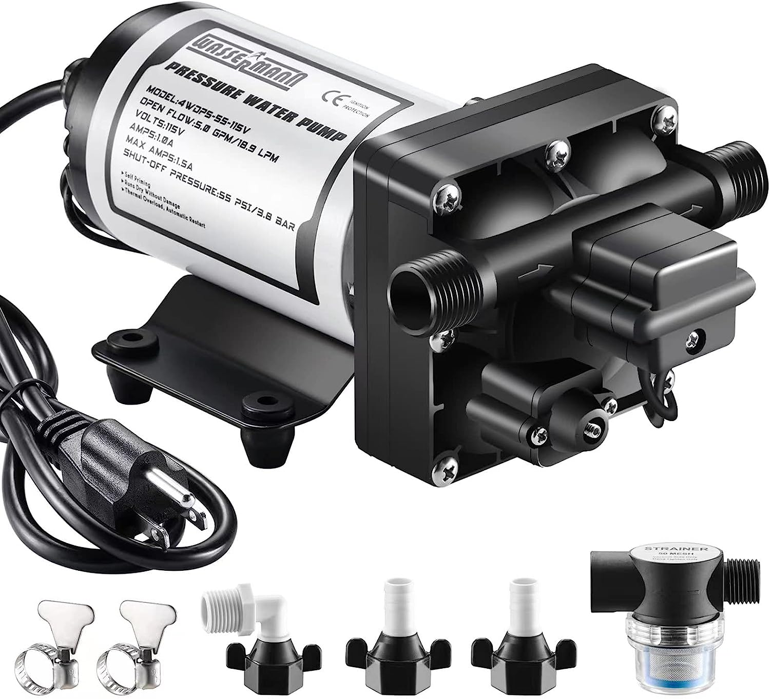Water Pressure Booster Pump 115V AC with Pressure Switch,Self-Priming Water  Pump | eBay